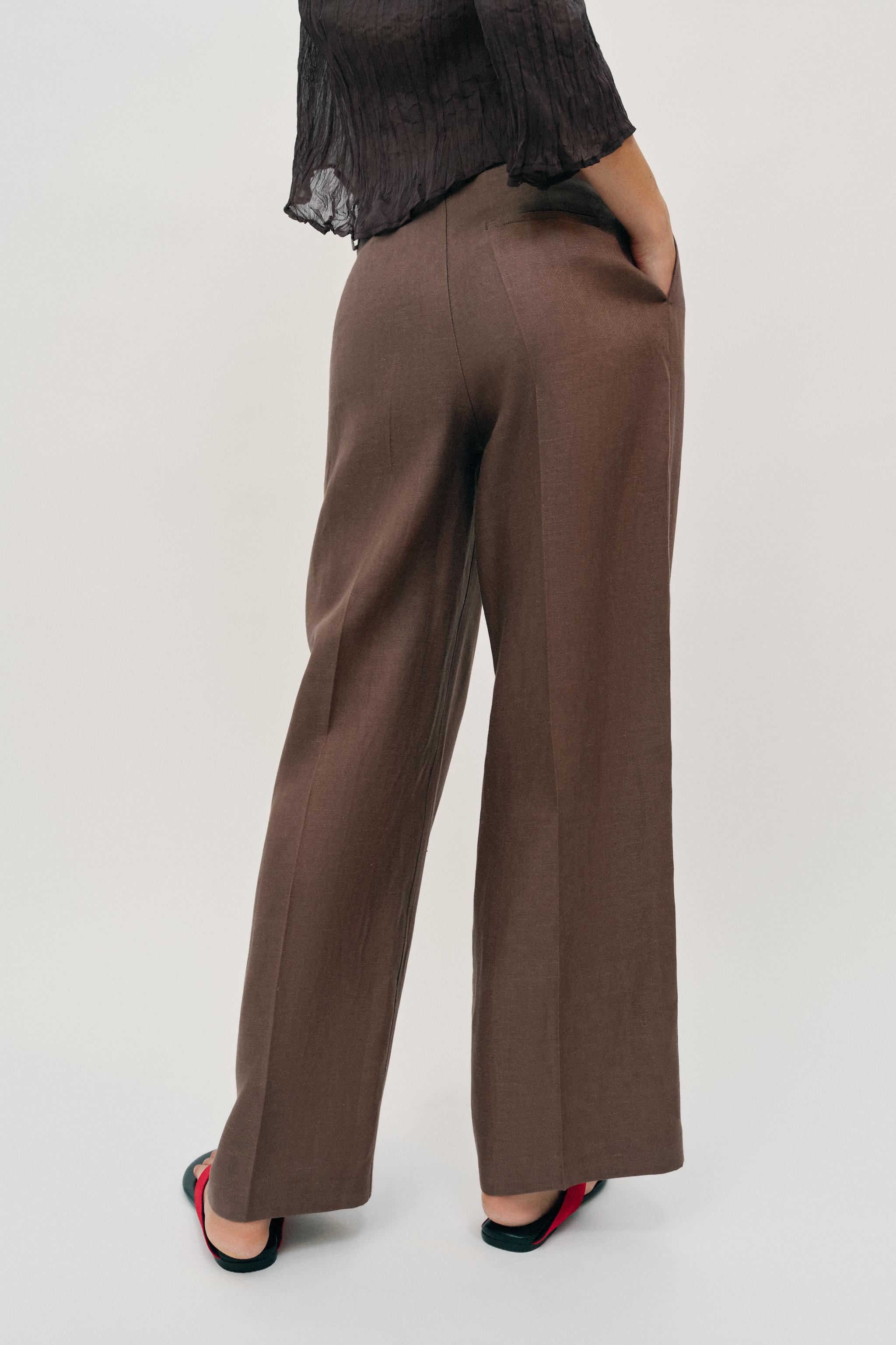 PANTALON DROIT 100% LIN